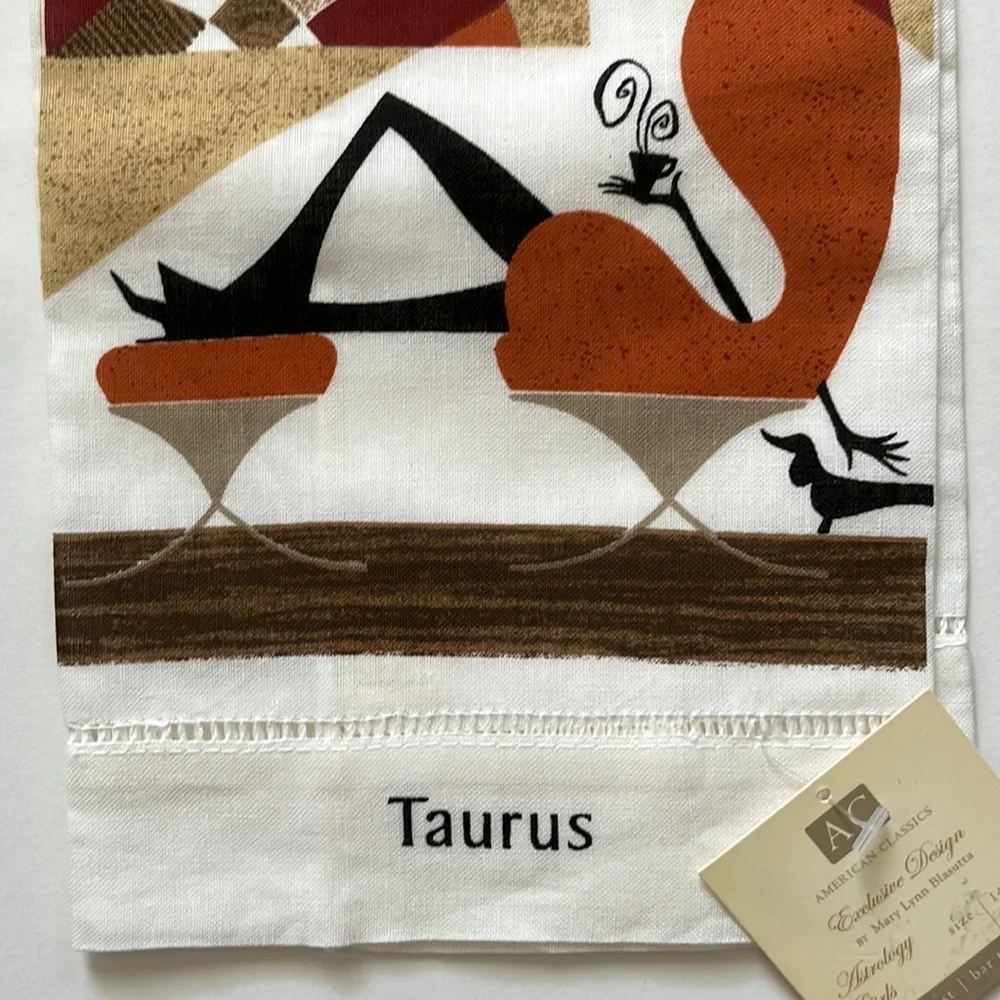 Taurus zodiac Astrology girls Kitchen Towel NWT American Classics NWT